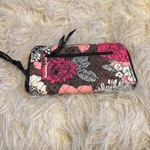 Vera Bradley Pink and Brown Floral Wallet